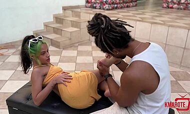 Making my boy moan loud with my sexy feet