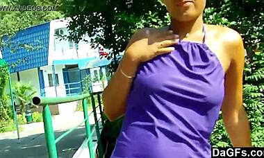 I picked up a hot Brazilian teen on the street for hardcore pussy eating