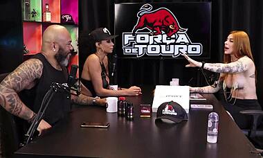 she mixed work and play, got cured in sheer red lingerie