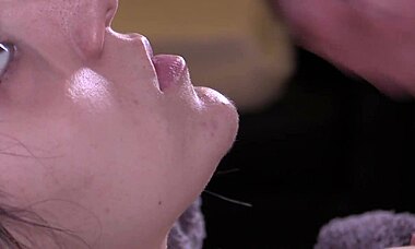 hey, check out this close up sensual blowjob on big dick ending with cum on face