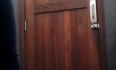 hey, wanna see this horny hoe peeing in a public toilet?