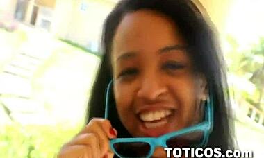 Hey, wanna see this black Latina teen's tight pussy in Dominican action on the beach?