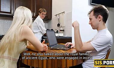 Sisporn Boring Dinner Turns Into Awesome Sex For Blonde And Stepbro In Wild Fantasy