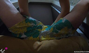 girlfriend gives wet blowjob to big cock and swallows cum