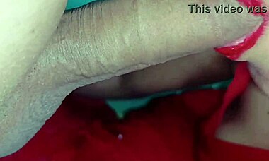 Red saree fuck with pussy licking