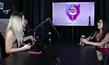 Luciana Picchi in Sheer Red Lingerie on Reality Show