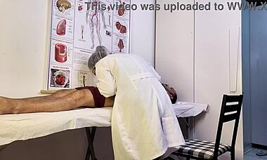 Patient Can't Hold Back and Gets Hard in Front of Nurse During Exam!