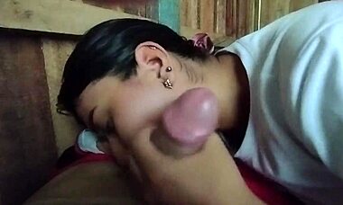 I suck my father-in-law's dick in his old house during the party, almost getting caught.