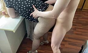 Secretary Sneaks Over for Wet Doggystyle Pounding at Home!