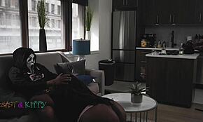 Ο Ghostface παίρνει καυλί στο στόμα σε ebony 1 on 1