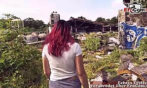 Hey, schau dir diese rothaarige deutsche Teen 18+ beim POV-Sexdate draußen an!