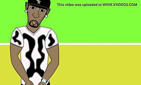 Porno stjerne imponerer i interracial ebony scene med dristige bevegelser.