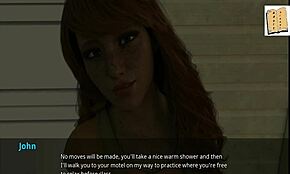 Joven de pelo púrpura se desnuda para un show caliente