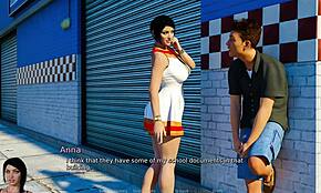 ¡Ey, Anna enseñando tetas a chico joven 18+ en juego hentai 3D!