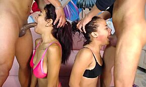 कभी देखा दो आज्ञाकारी रंडियों को नॉन-स्टॉप डीप थ्रोट एक्शन लेते हुए चुदाई में?