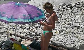 Blond-Haired Beauty Caught in Doggy Style Action on Rocky Beach