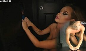 Puta amateur gloryhole mamando polla tras polla