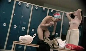 Spy Cam Caught Horny Girlfriends Naked in Locker Room! 😍