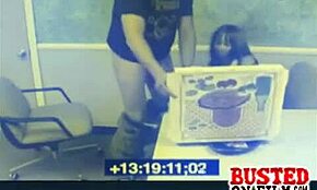 Cute Smiley Ebony Chick Kneels to Suck Huge Interracial Cock on Hidden Cam