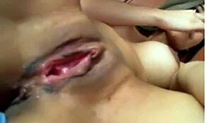 curvy busty teen shows off her shaved snatch in close detail