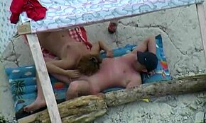 Sneaky Blowjob from Blond Hoe at Nudist Beach Caught