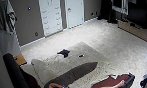 Busty Brunette Goes Wild Masturbating on Huge Bed