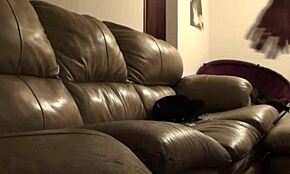 late night fuck in black corset lingerie while riding boyfriend’s huge cock to finish