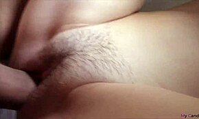 fast rough pounding of unshaved young pussy in extreme closeup pov.