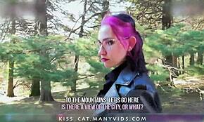 Cholera, zostałem podrywany w parku na publiczny spacer z cumem, prawdziwe outdoorowe jebanie z rosyjską studentką pocałuj kota