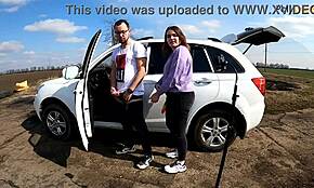 Heyy, caught my brunette mistress dominating outdoors, hidden cam! 😈