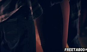 Roztomilá stopárka dievča vymení dvojitú penetráciu za bezplatnú jazdu vo divokom plnom filme