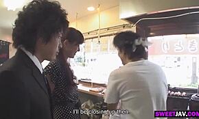 japanese restaurant turns wild with a hot 4some of asian milfs and young teens. wanna join the feast?