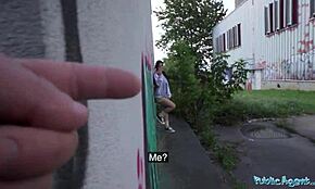 public agent caught her touching herself outside, she needed my big cock