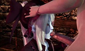 शॉलटियर ब्लडफॉलन 3डी हेंटाई में वाइल्ड ब्लोजॉब ऑफर करती है