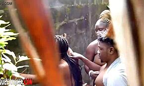 Big Ass Babe Bent Over for Farm Fuck with Big Black Cock