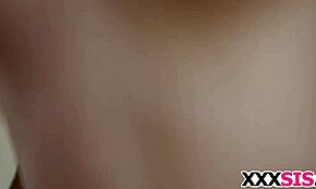 Adik tiri pirang Lily Rader dientot keras