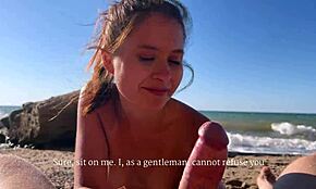 skye young 18+ zostaje wyruchana na nagiej plaży, pov cowgirl z wytryskiem w ustach.