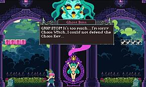 Flip Witch pixel hentai spill med monster kuk titjob sædskudd