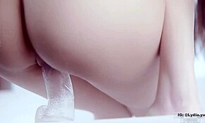 D.Va女孩近距离POV视角挑逗屁眼骑假阳具