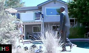 블론드 18+ 틴, 거대한 흑인 자지 받아!