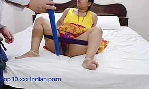 Indian Stepmom Caught with Broom, Stepson Joins for Intense Action