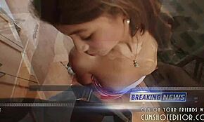 젊은 필리핀 여자 부엌에서 두꺼운 자지에 게그