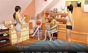 Insegnante anime e amica esplorano il corpo nudo di troie all'università nel gameplay