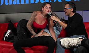 Damn! Sara Blonde bangs a fan’s huge cock as cuckold husband watches