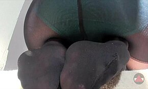 Strumpfhosen-Arsch und Füße Fetisch, Oh Gott, schau dir diese Aussicht an!