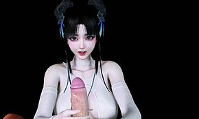 ว้าว! สาวมหาลัย 3D หน้าอวบหน้าอกใหญ่สวมชุดชั้นในเซ็กซี่หักหลังกับควยยักษ์!