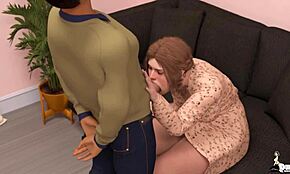 Jag är så kåt på att se collegepojken knulla sin farbrors nördiga heta fru i 3D