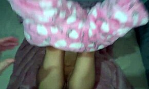 Brunette teen babe with tight pussy and narrow ass gets anal orgasm intensely