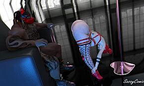 亚洲辣妹吞下巨大黑屌进紧致屁股 - sassycomics