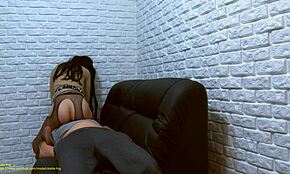 مجموعة ساخنة من الجلوس على الوجه وأكل الكس مع الجوارب المبللة